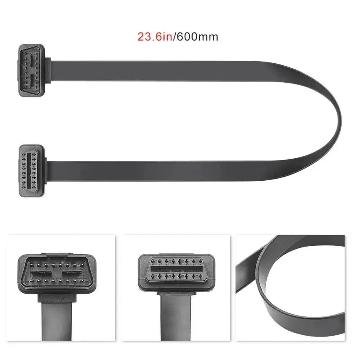 16 eres OBD2 lapos hosszabbítókábel (60 cm) | Csatlakozó