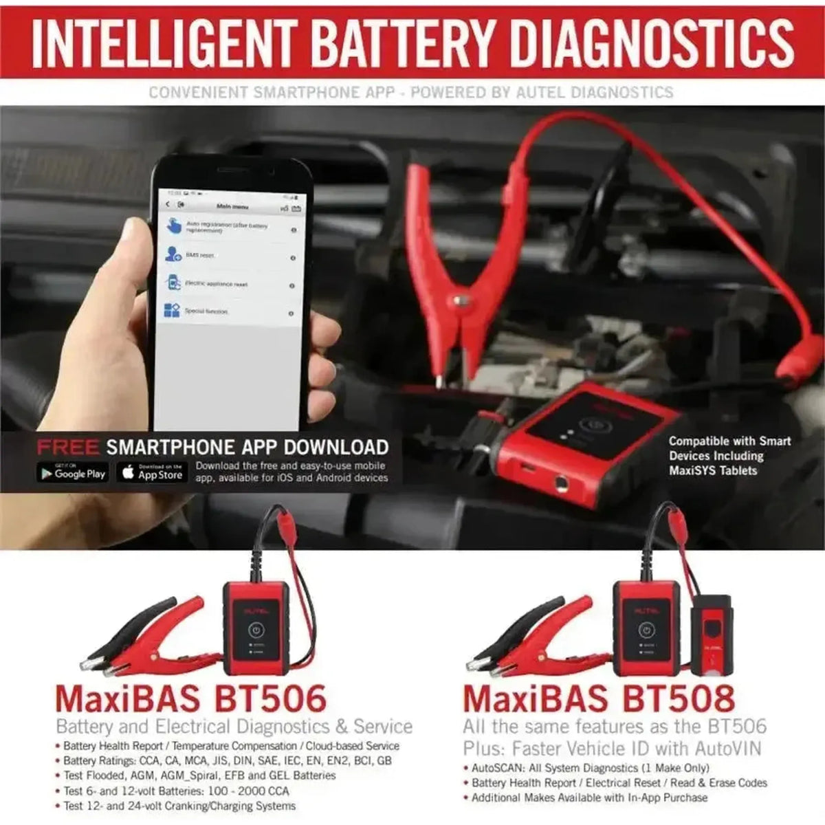 Autel MaxiBas BT506 | Akkumulátor tester