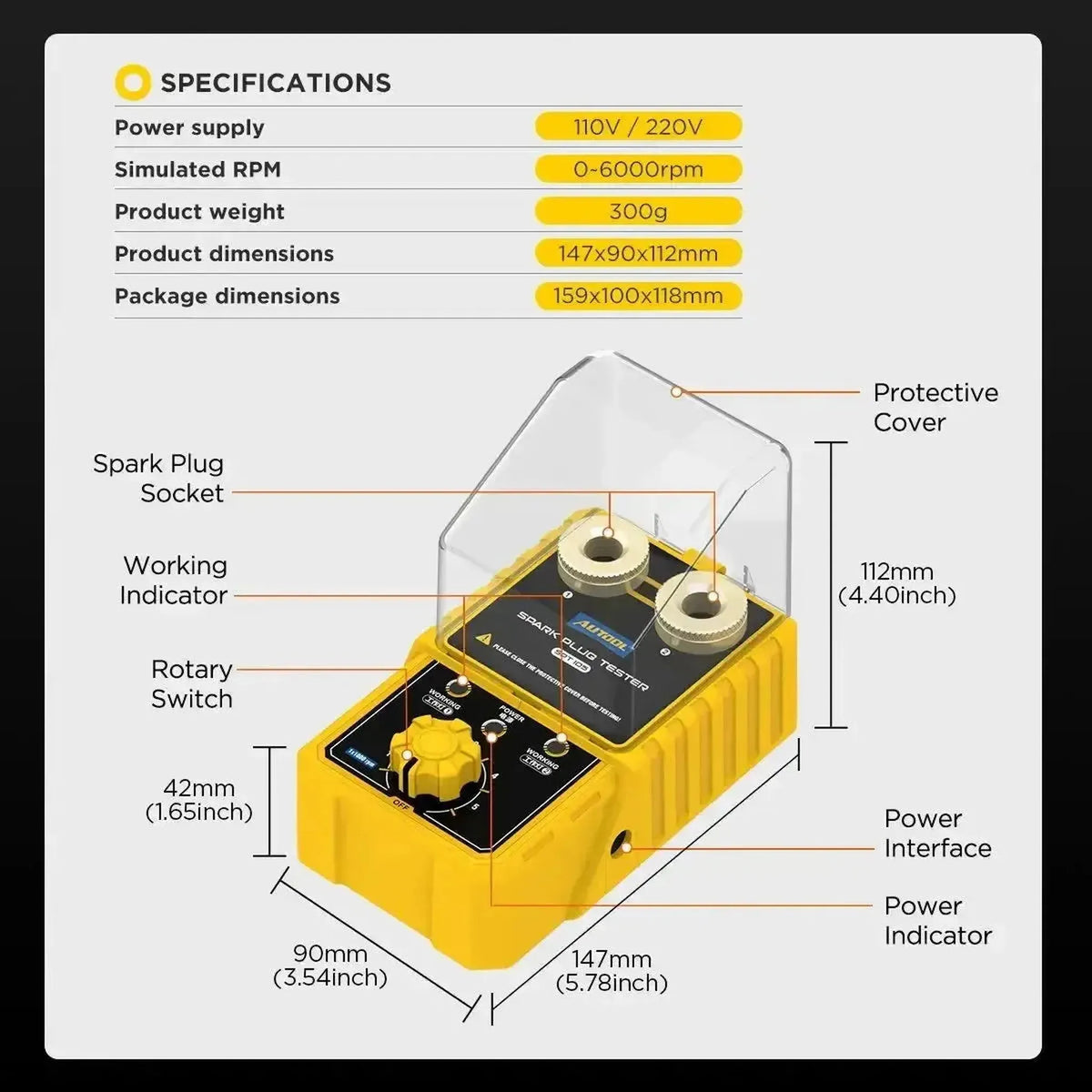 Autool SPT105 | Gyertyateszt
