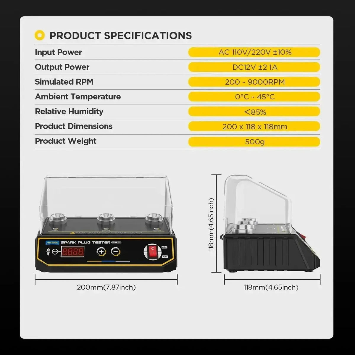 Autool SPT301 | Gyertyatester