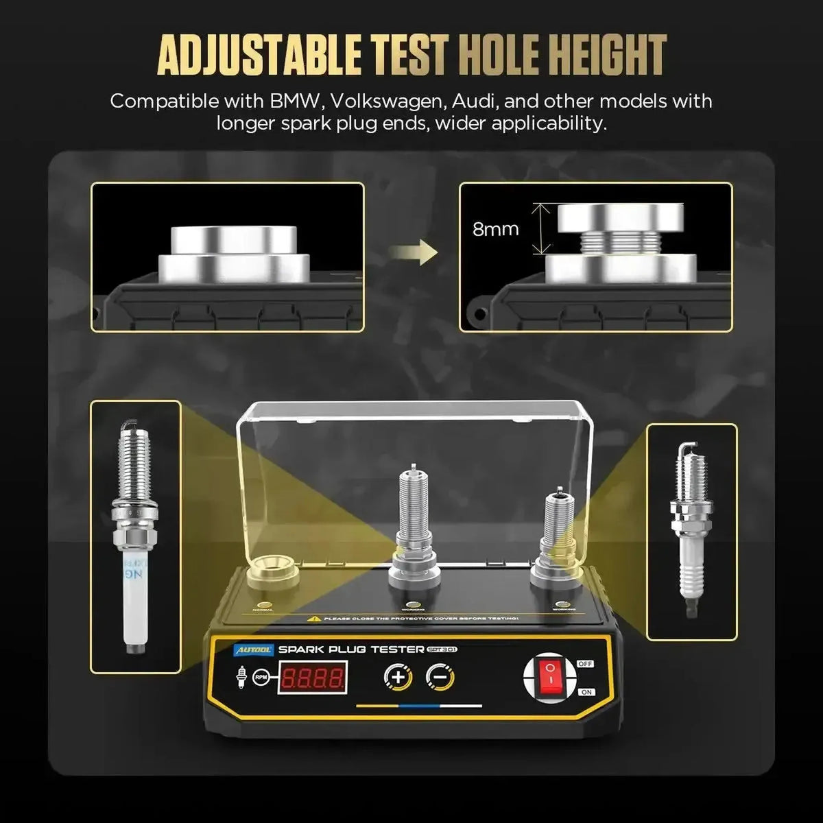 Autool SPT301 | Gyertyatester