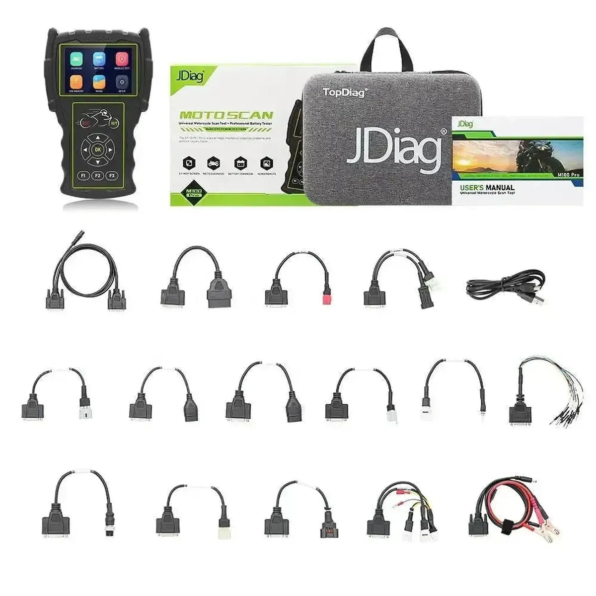 JDiag M100 Pro Full motorkerékpár diagnosztikai eszköz