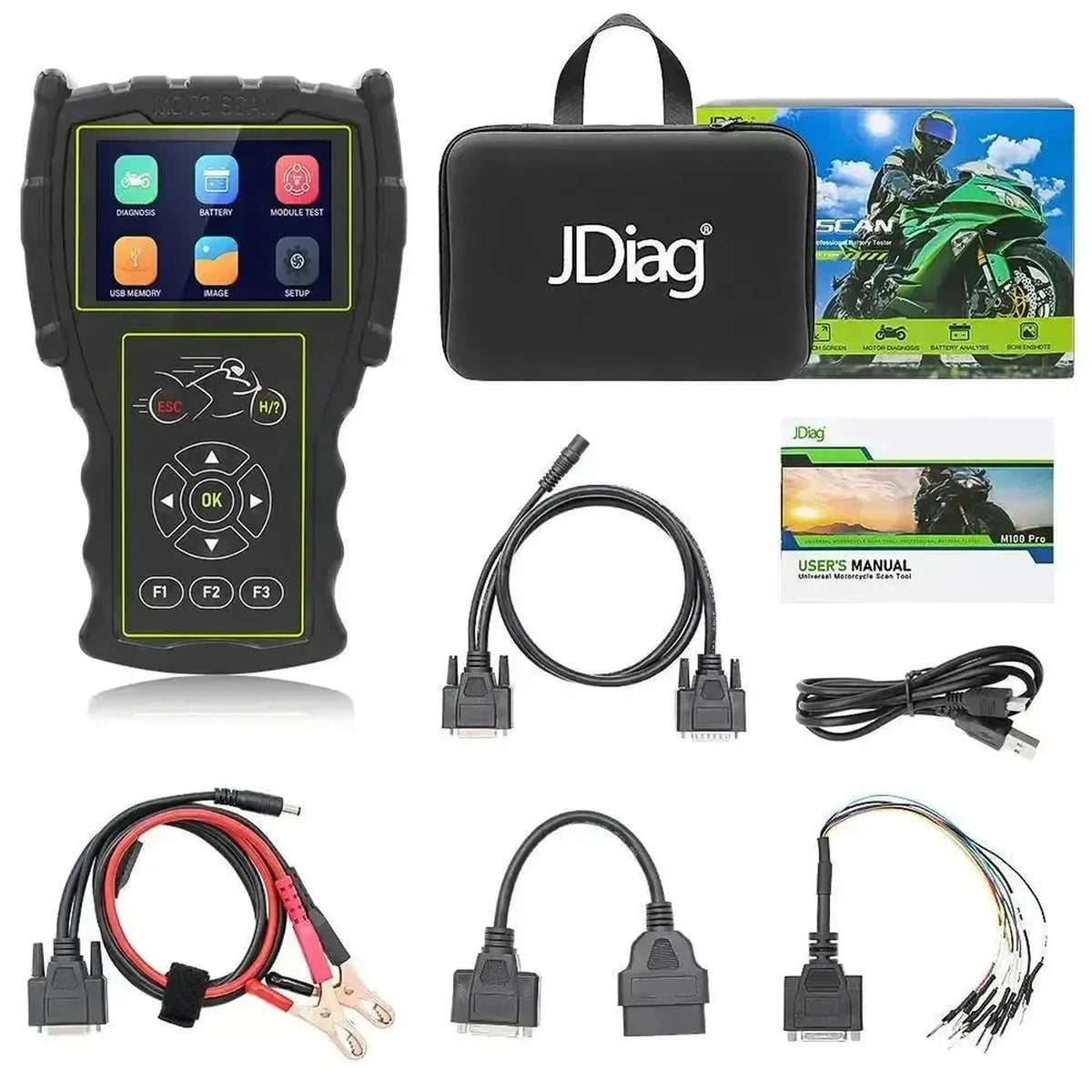 JDiag M100 Pro motorkerékpár diagnosztikai készülék