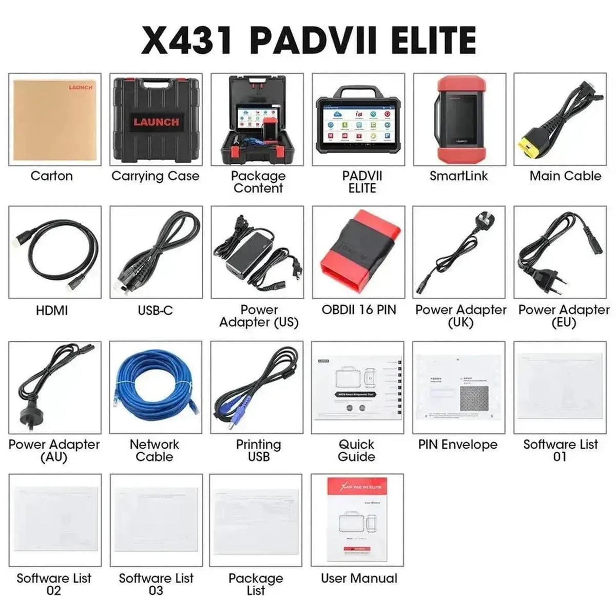 Launch X-431 PAD VII Elite | Autódiagnosztikai készülék | Autó
