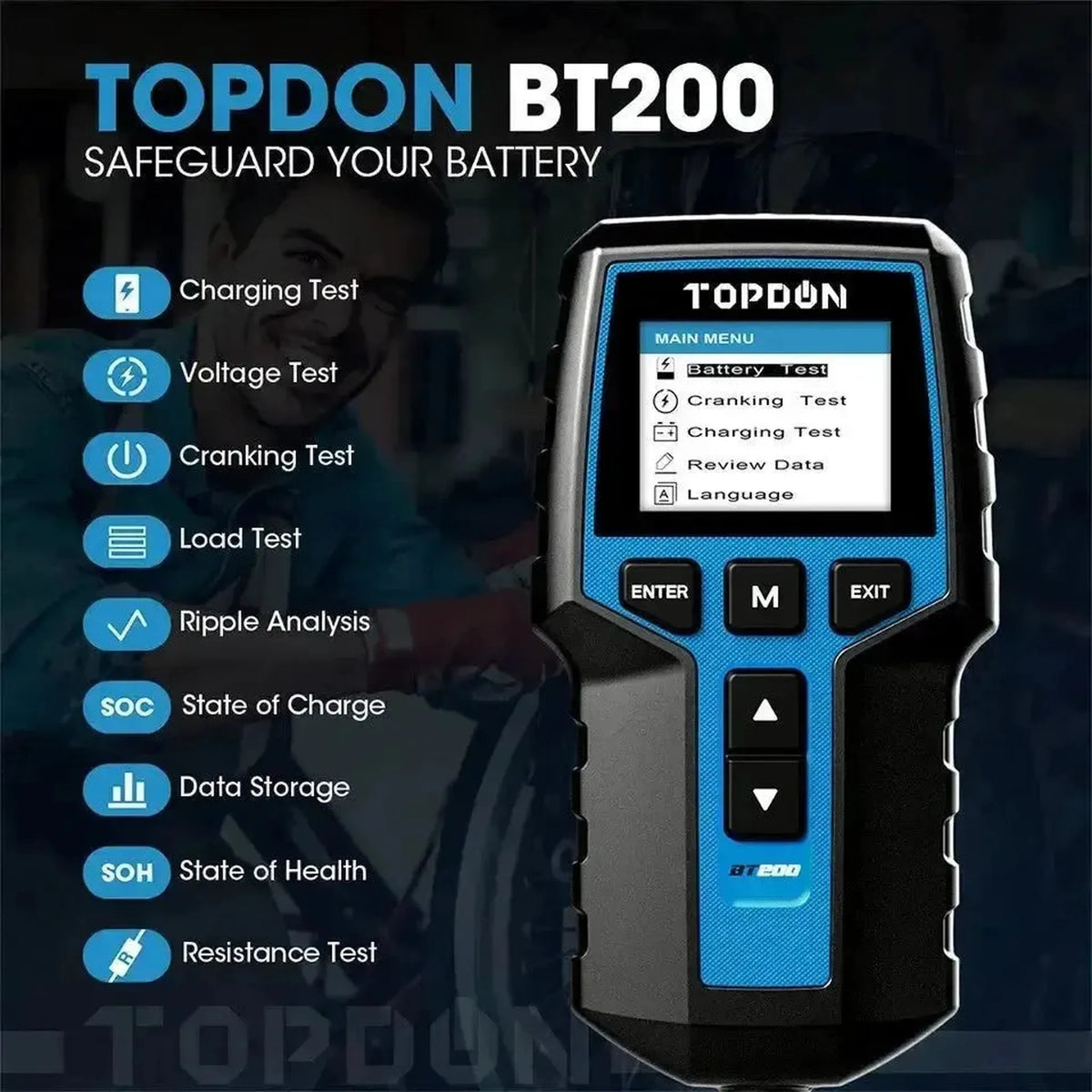Topdon BT200 | Akkumulátor teszter