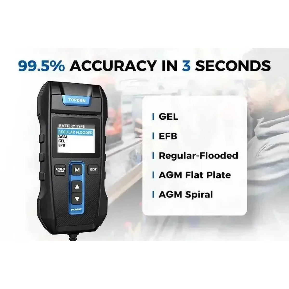 Topdon BT300P | Akkumulátortester