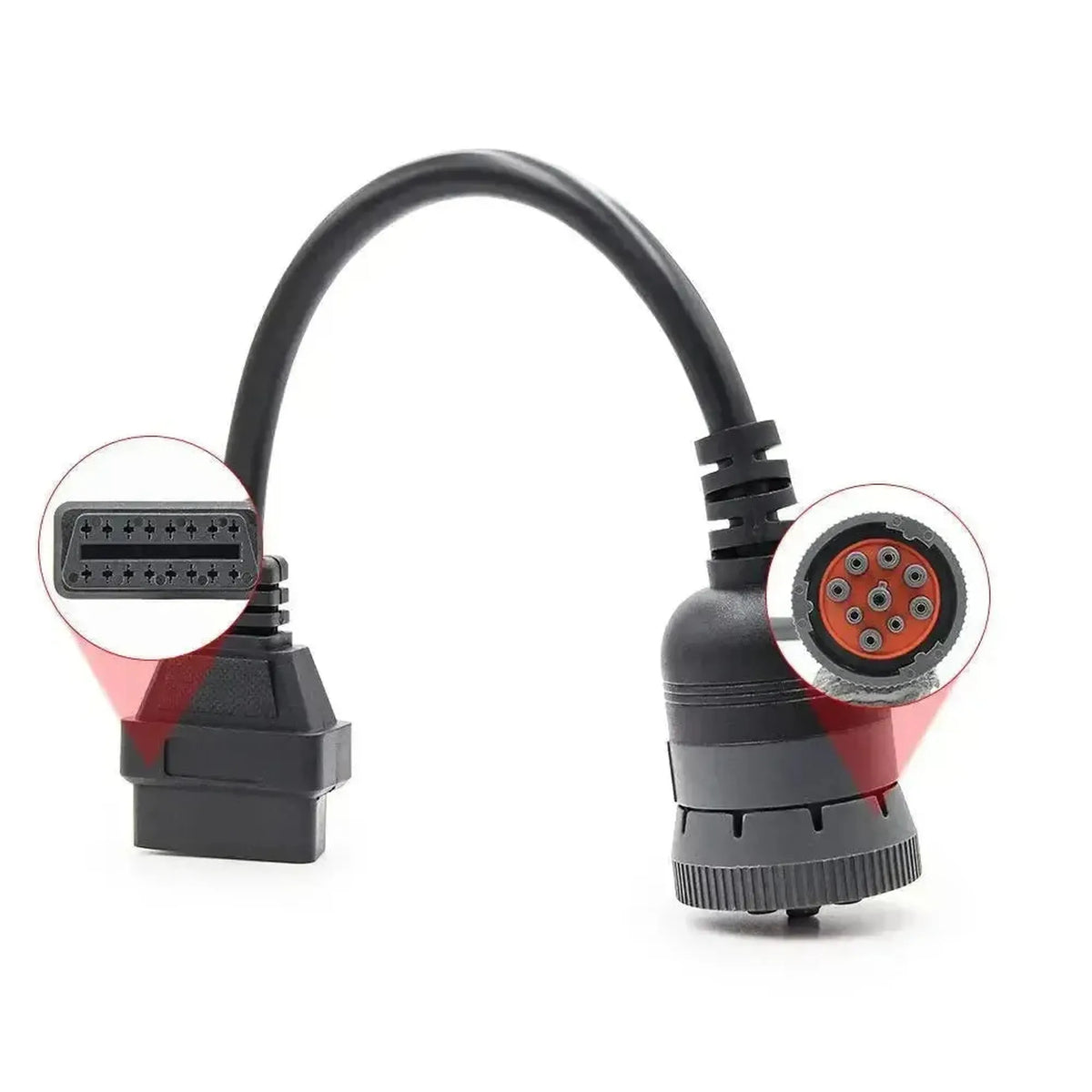 Univerzális 9-pin J1939 – 16-pin OBD2 adapter kábel | Üzemi- és munkagépjárművek