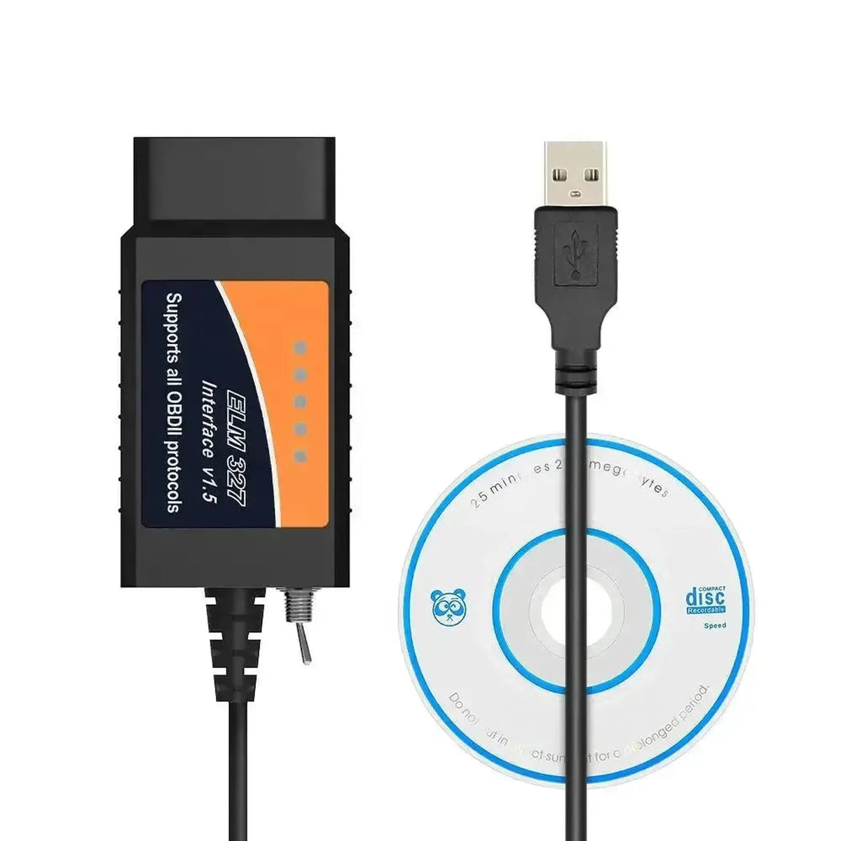 Univerzális ELM327 (FT232RL) (HS/MS-CAN Switch) | USB-Interfészkábel