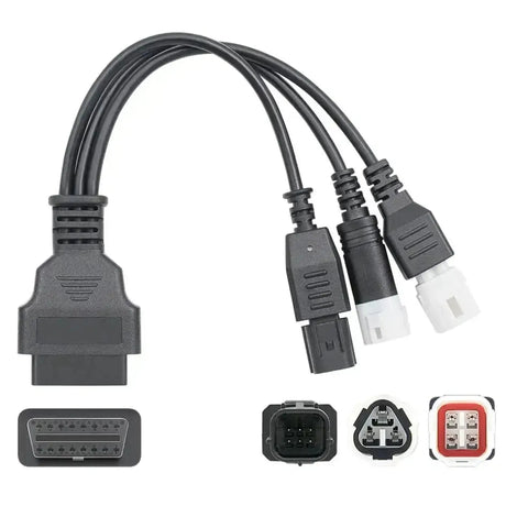 Yamaha 3+4+6-tüskés - 16-tüskés OBD2 Átalakító kábel | Motorkerekpár